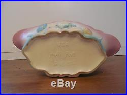 Vintage Rare Hull Bowknot Console Bowl And Candle Holders Set Pink & Blue