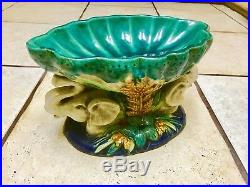 Vintage Rare Majolica Elephants Fruit Bowl Centerpiece Excellent Condition