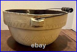 Vintage Rare Roseville Venetian Fired Stoneware Crock Bowl With Handle