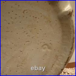 Vintage Red Wing #2 Farmhouse Stone Crock Pottery Mixing Bowl 13 Cream Glaze