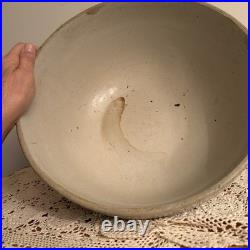 Vintage Red Wing #2 Farmhouse Stone Crock Pottery Mixing Bowl 13 Cream Glaze
