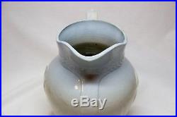 Vintage Red Wing Pottery Blue White Lily Pitcher Bowl Basin Rumrill Stoneware