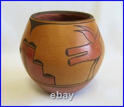 Vintage Rita Salas Shije Kayeiti Zia Indian Polychrome Slip Pottery Bowl Vase