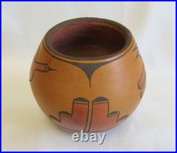 Vintage Rita Salas Shije Kayeiti Zia Indian Polychrome Slip Pottery Bowl Vase