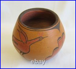 Vintage Rita Salas Shije Kayeiti Zia Indian Polychrome Slip Pottery Bowl Vase
