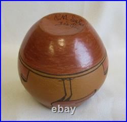 Vintage Rita Salas Shije Kayeiti Zia Indian Polychrome Slip Pottery Bowl Vase