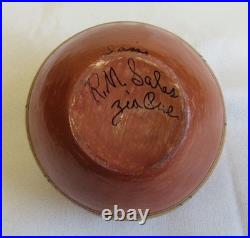 Vintage Rita Salas Shije Kayeiti Zia Indian Polychrome Slip Pottery Bowl Vase