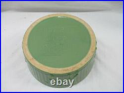 Vintage Robinson Ransbottom Pottery Roseville Dog Bowl Mint Green Dish (AL)