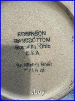 Vintage Robinson Ransbottom RRP Blue Spongeware Mixing Bowl Set Roseville OH
