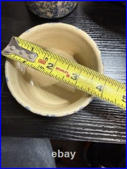 Vintage Robinson Ransbottom RRP Blue Spongeware Mixing Bowl Set Roseville OH