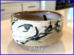 Vintage Ron Meyers Studio Art Earthenware Glazed Pottery Tea Bowl Low Bowl