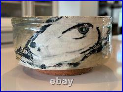 Vintage Ron Meyers Studio Art Earthenware Glazed Pottery Tea Bowl Low Bowl