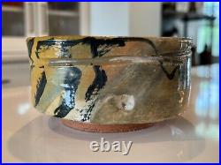 Vintage Ron Meyers Studio Art Earthenware Glazed Pottery Tea Bowl Low Bowl