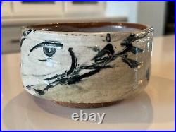 Vintage Ron Meyers Studio Art Earthenware Glazed Pottery Tea Bowl Low Bowl