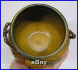Vintage Roseville Art Pottery Brown Pinecone Bowl Vase 632-4 Circa 1931