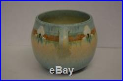Vintage Roseville Art Pottery Green Monticello Bowl 5 Arts and Crafts Ohio