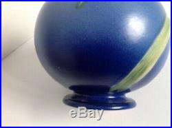 Vintage Roseville Art Pottery Pinecone Blue Bowl261-6