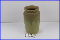 Vintage Roseville Carnelian 6 Vase Green Drip Matte Glaze Pottery