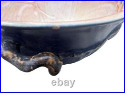 Vintage Roseville Pine Cone Blue Art Pottery Ceramic Console Bowl 323-15
