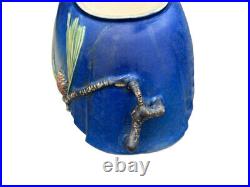 Vintage Roseville Pine Cone Blue Art Pottery Ceramic Console Bowl 323-15