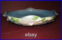 Vintage Roseville Pottery 1BL2-10 Blue Snowberry Two-Handle Console Fruit Bowl