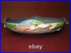 Vintage Roseville Pottery 1BL2-10 Blue Snowberry Two-Handle Console Fruit Bowl