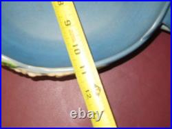 Vintage Roseville Pottery 1BL2-10 Blue Snowberry Two-Handle Console Fruit Bowl