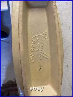 Vintage Roseville Pottery Bittersweet console bowl