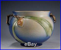 Vintage Roseville Pottery Blue Pinecone Jardiniere Bowl 632-5