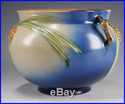 Vintage Roseville Pottery Blue Pinecone Jardiniere Bowl 632-5