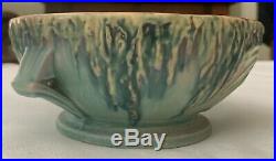 Vintage Roseville Pottery Bowl withhandles Green/Pink Moss Pattern 291-6
