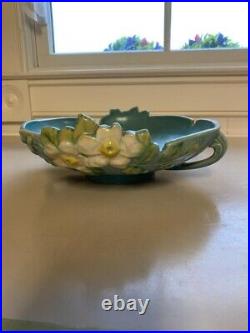 Vintage Roseville Pottery Double Handled Console Bowl 392-10
