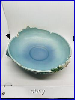 Vintage Roseville Pottery Double Handled Console Bowl 392-10