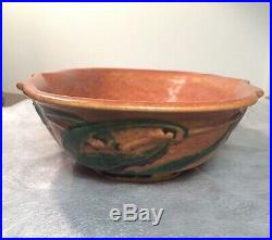 Vintage Roseville Pottery Laurel Terra Cotta Bowl Exc Shape