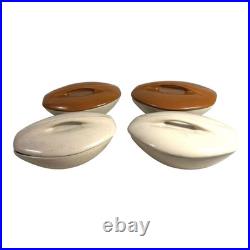 Vintage Roseville Pottery Raymor Covered Bowls by Ben Siebel Set of 4