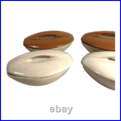 Vintage Roseville Pottery Raymor Covered Bowls by Ben Siebel Set of 4