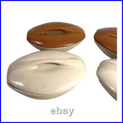 Vintage Roseville Pottery Raymor Covered Bowls by Ben Siebel Set of 4