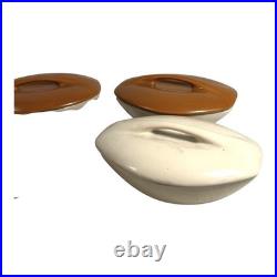 Vintage Roseville Pottery Raymor Covered Bowls by Ben Siebel Set of 4