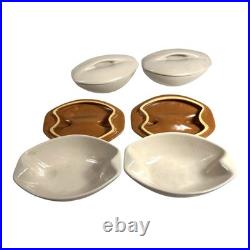 Vintage Roseville Pottery Raymor Covered Bowls by Ben Siebel Set of 4