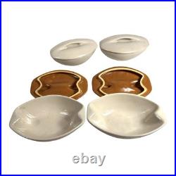 Vintage Roseville Pottery Raymor Covered Bowls by Ben Siebel Set of 4