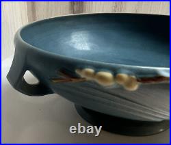 Vintage Roseville Pottery Snowberry iFB10 Fruit Bowl Blue