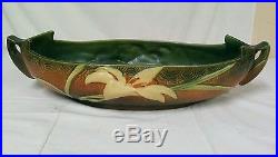 Vintage Roseville U. S. A. Pottery Zephyr Lily Bowl Green and Orange 479-14 Rare