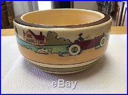 Vintage Roseville pottery RARE Tourist Cream Ware Bowl