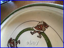 Vintage Roseville pottery, child's Santa Claus dish/bowl. Very Rare, in GUC