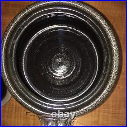 Vintage Rowe Pottery Works 2004largealbany Slip Salt Glazebean Pot With LID