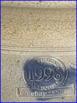 Vintage Rowe Pottery Works Cambridge WI Blue Heart Stoneware Bowl Crock Mug Lot