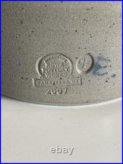 Vintage Rowe Pottery Works Cambridge WI Blue Heart Stoneware Bowl Crock Mug Lot