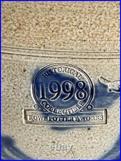 Vintage Rowe Pottery Works Cambridge WI Blue Heart Stoneware Bowl Crock Mug Lot