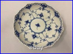 Vintage Royal Copenhagen Blue Fluted Half Lace Footed Bowl #511 Denmark