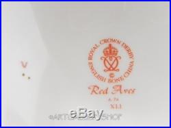 Vintage Royal Crown Derby RED AVES A. 74 COVERED VEGETABLE SERVING BOWL TUREEN